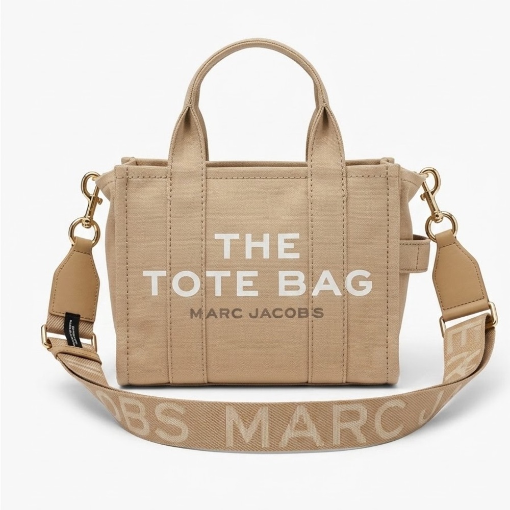 Authentic Marc Jacobs The Canvas Small Tote Bag - Beige/Tan